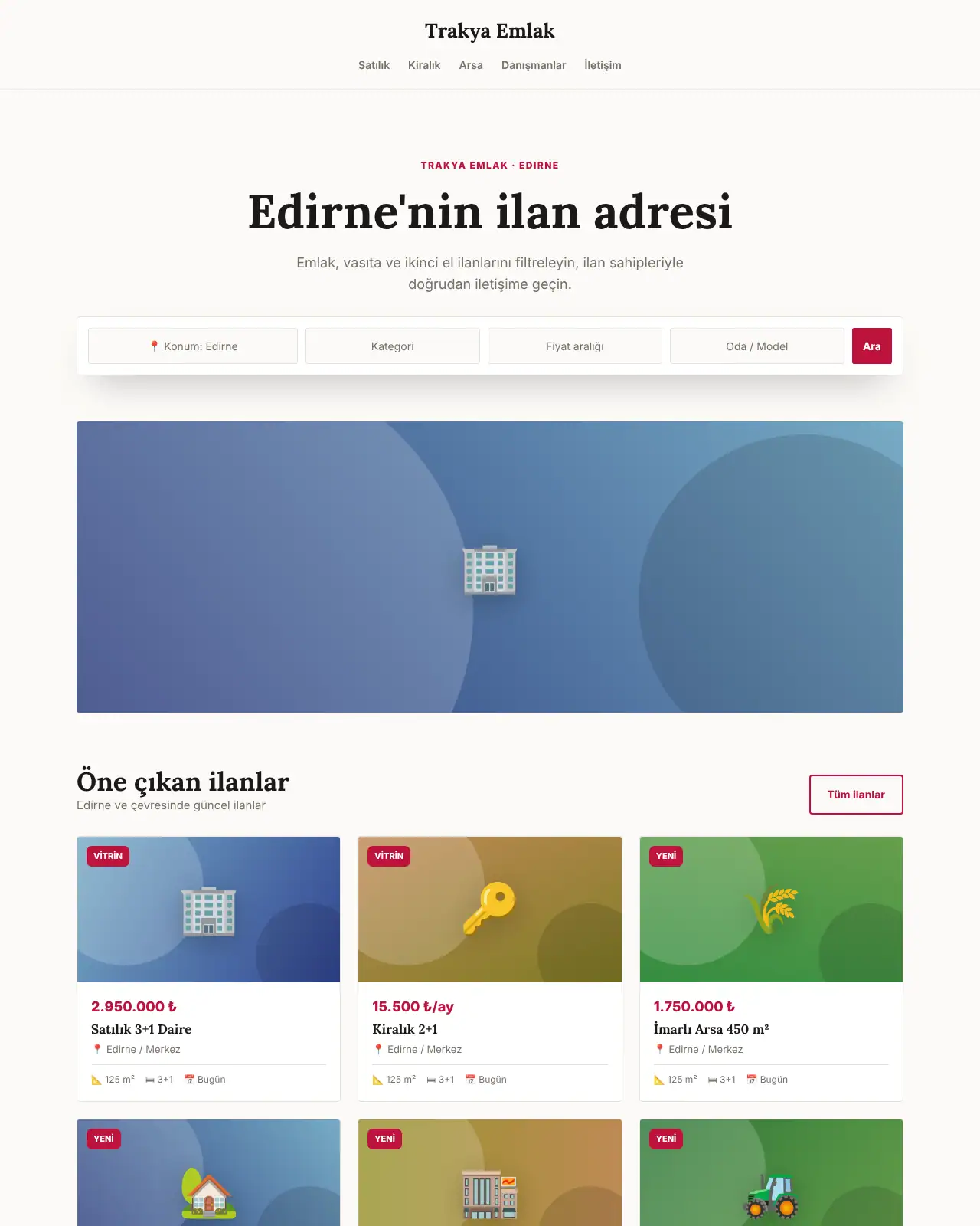Anahtar Emlak - Emlak Web Sitesi demo