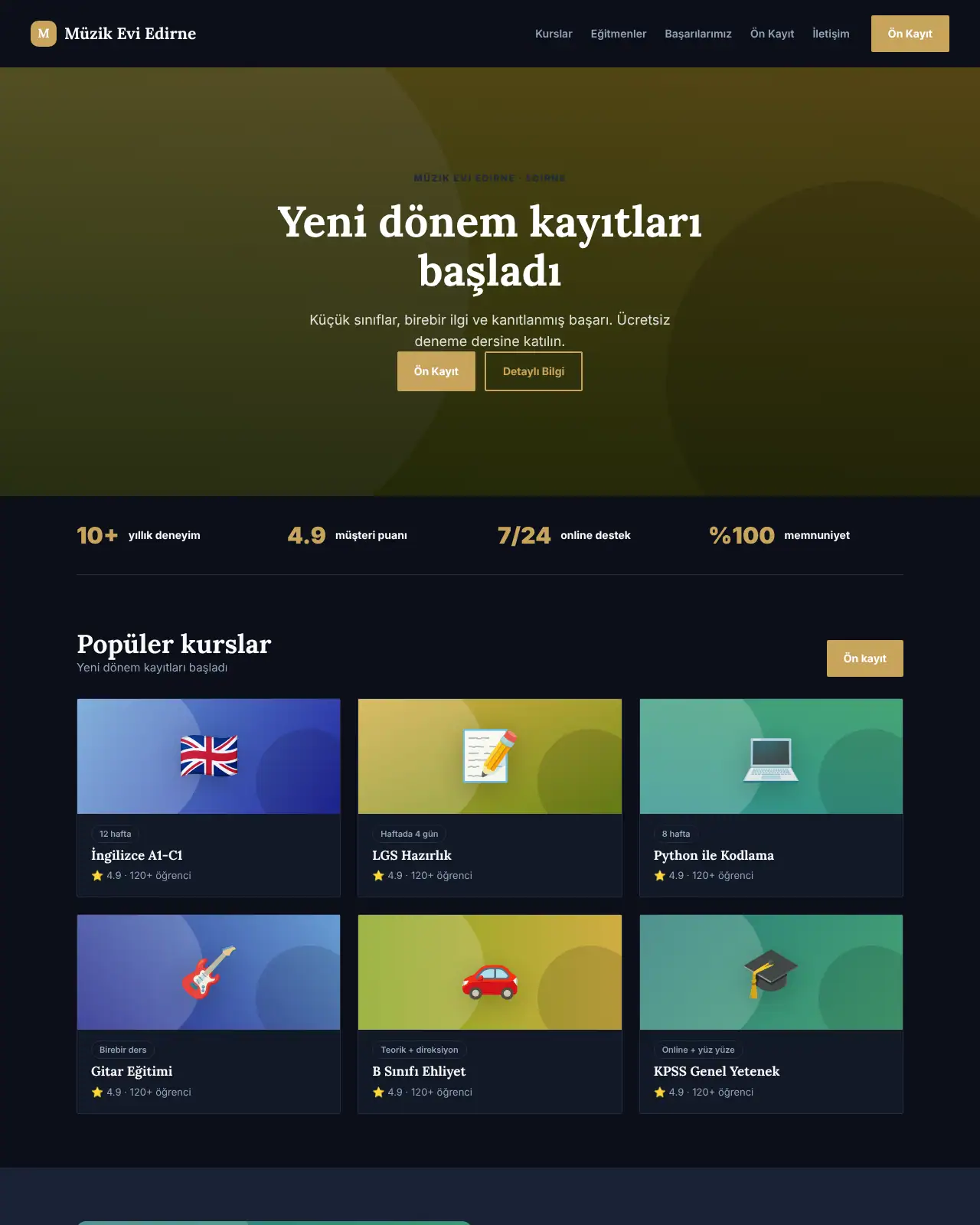 Atölye Eğitim - Eğitim & Kurs Web Sitesi demo