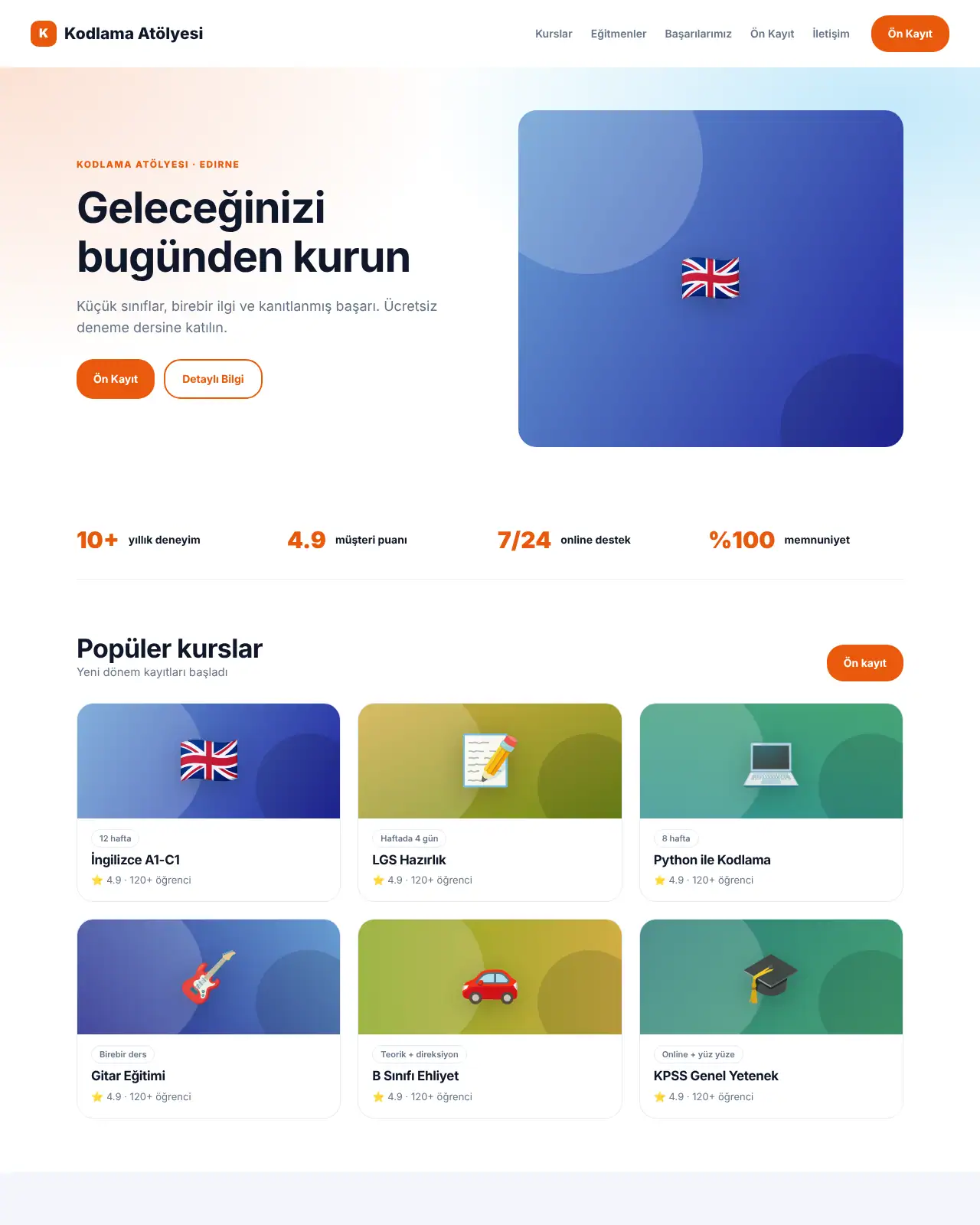 Başarı Eğitim - Eğitim & Kurs Web Sitesi demo