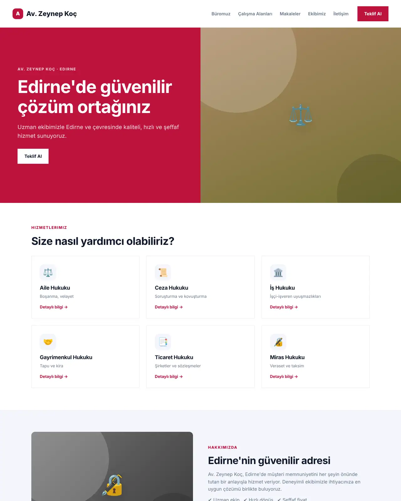 Beyan Hukuk - Avukat & Hukuk Bürosu Web Sitesi demo