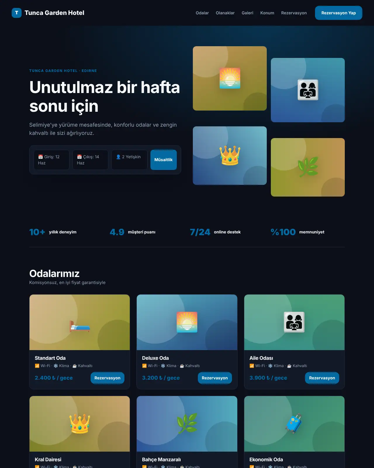 Butik Otel - Otel & Pansiyon Web Sitesi demo