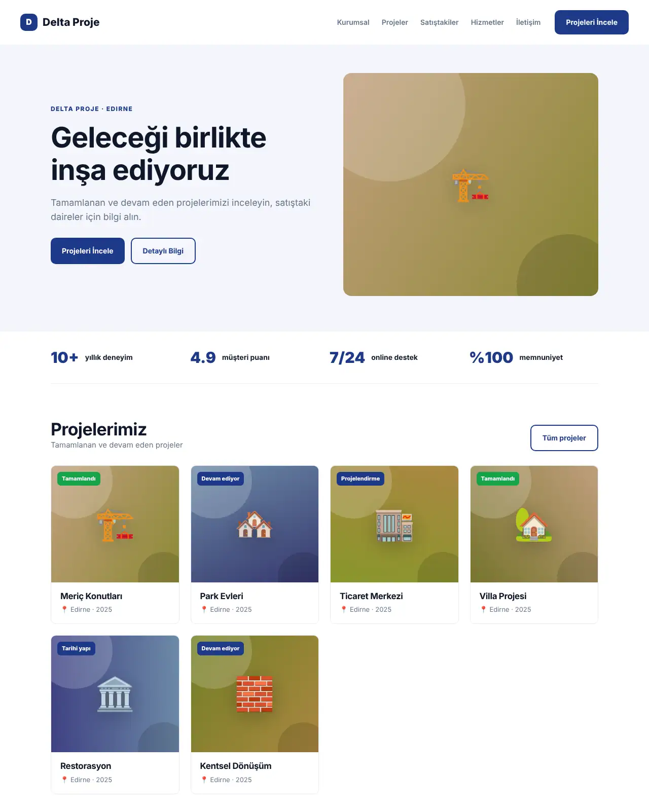 Cephe Yapı - İnşaat & Mimarlık Web Sitesi demo