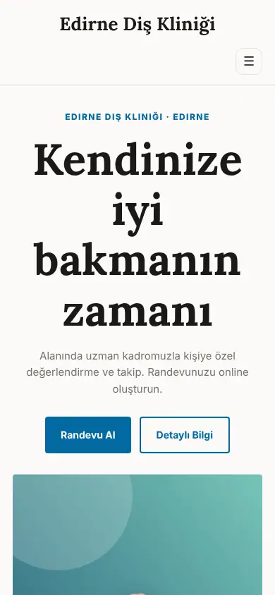 Denge Sağlık mobil görünüm