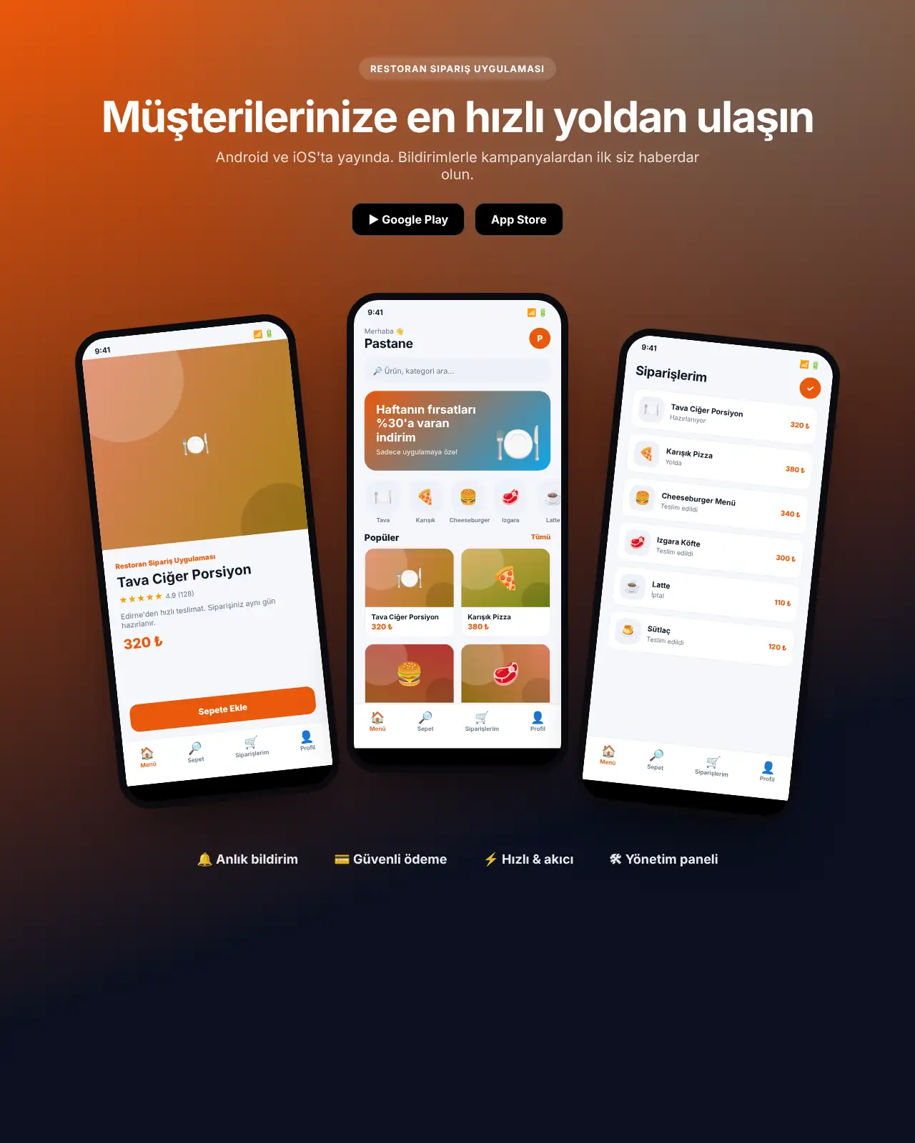 Doyur App - Restoran Sipariş Uygulaması demo