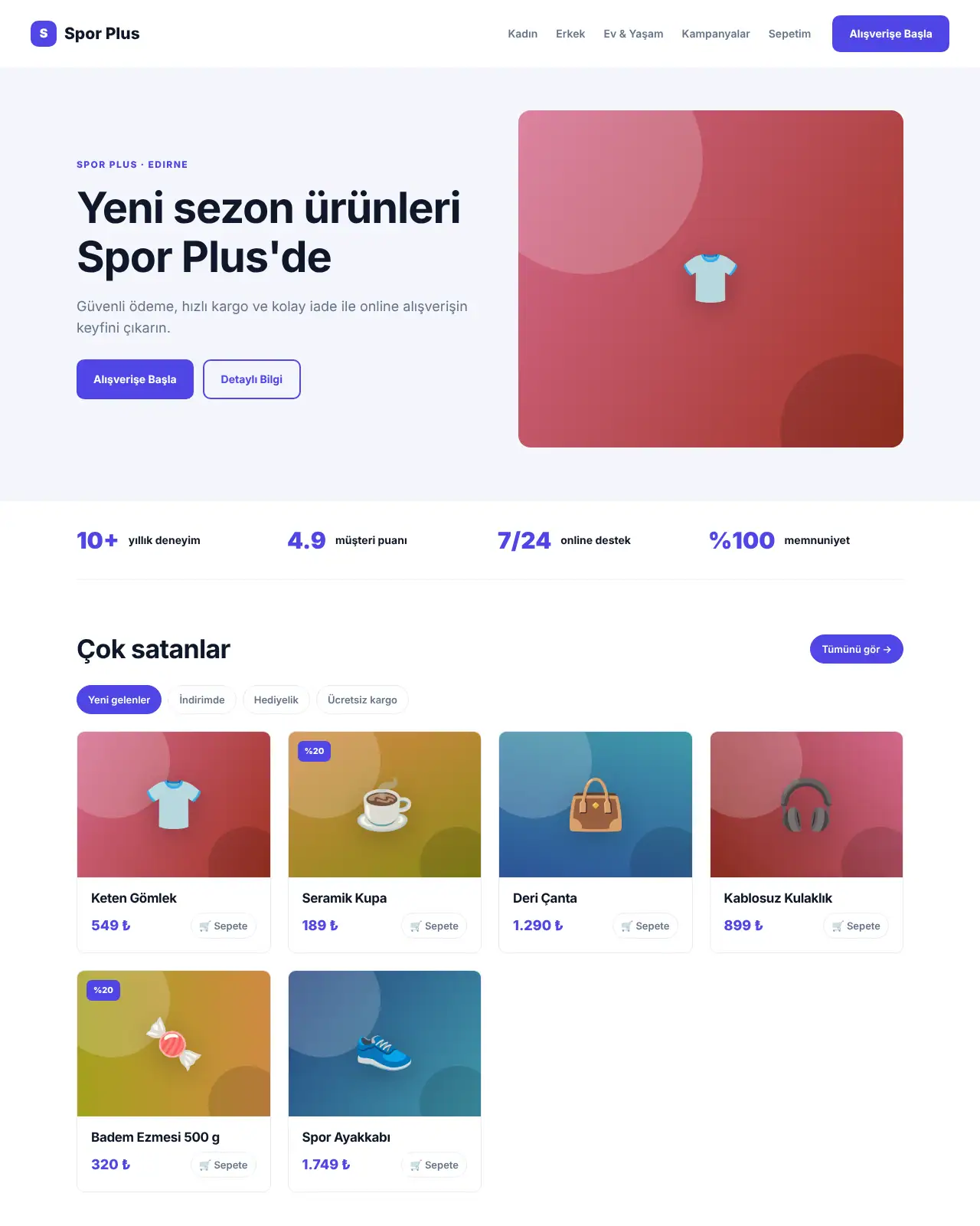Fırsat E-Ticaret - E-Ticaret Web Sitesi demo