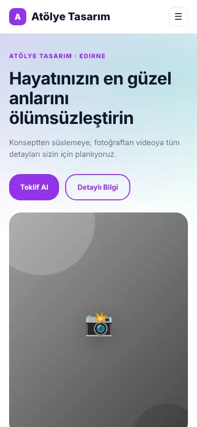 Galeri Portfolyo mobil görünüm