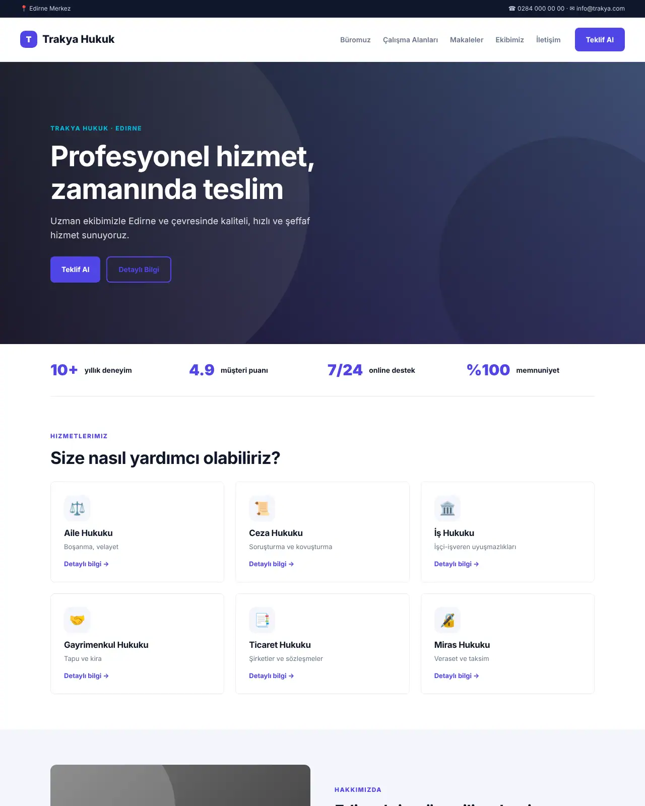Hukuk Hukuk - Avukat & Hukuk Bürosu Web Sitesi demo