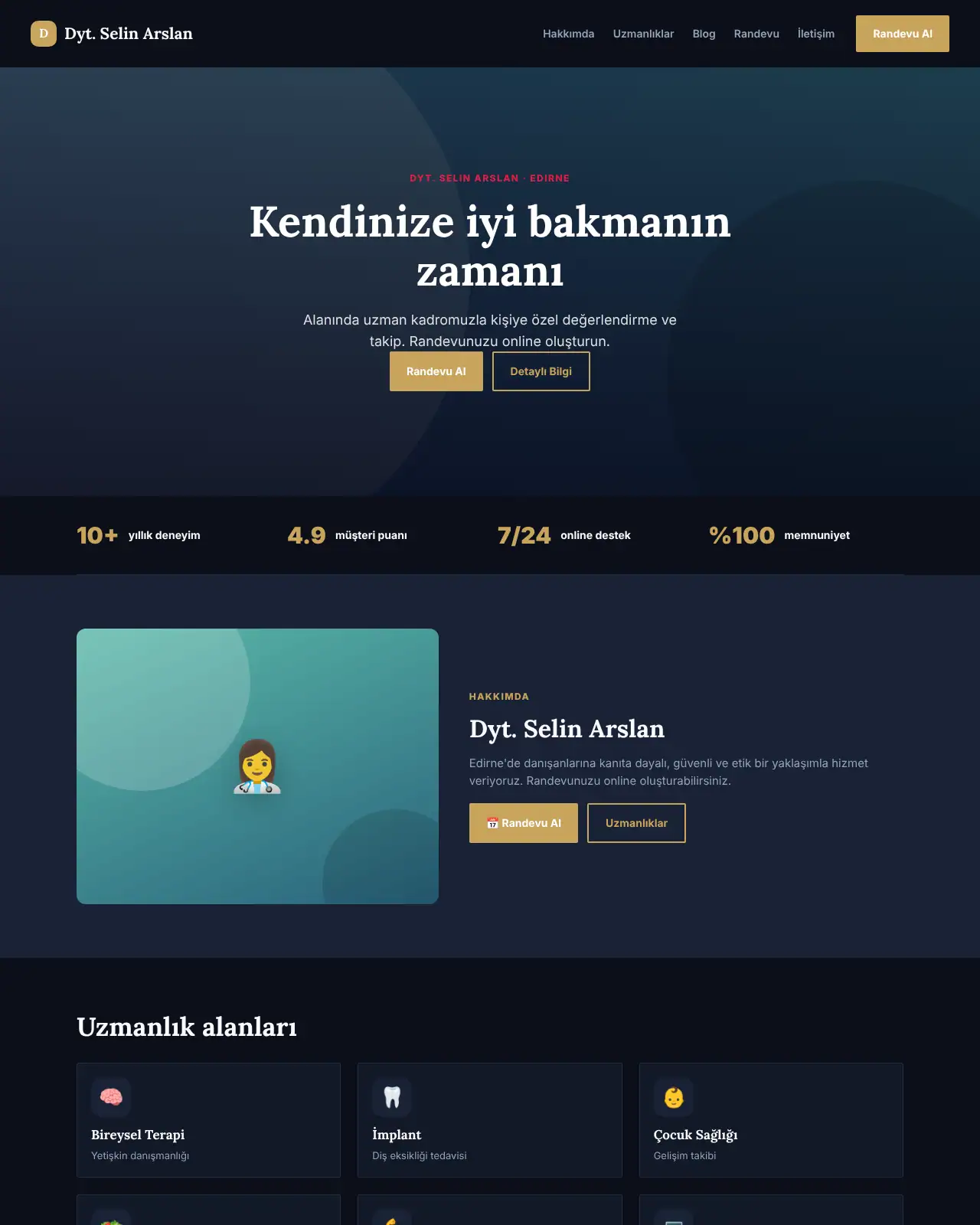Huzur Sağlık - Doktor, Klinik & Psikolog Web Sitesi demo