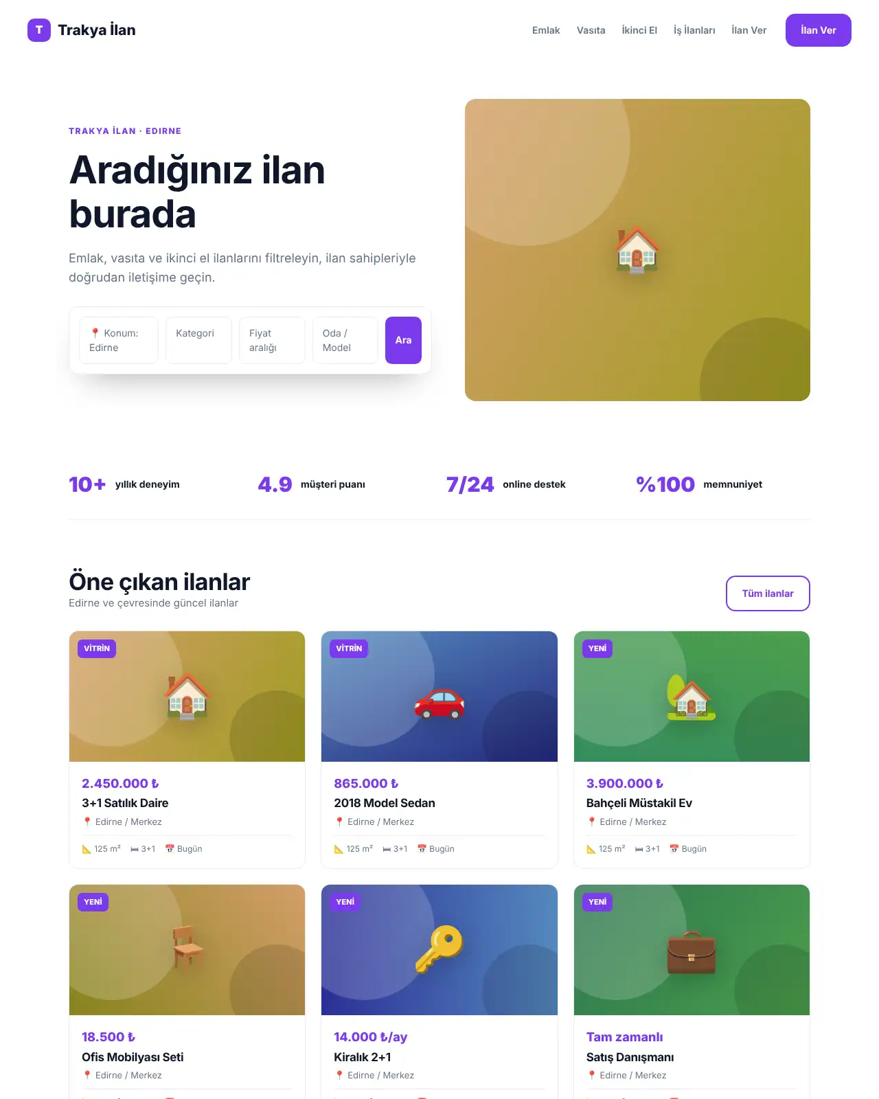 İlan Pro İlan - Seri İlan Web Sitesi demo