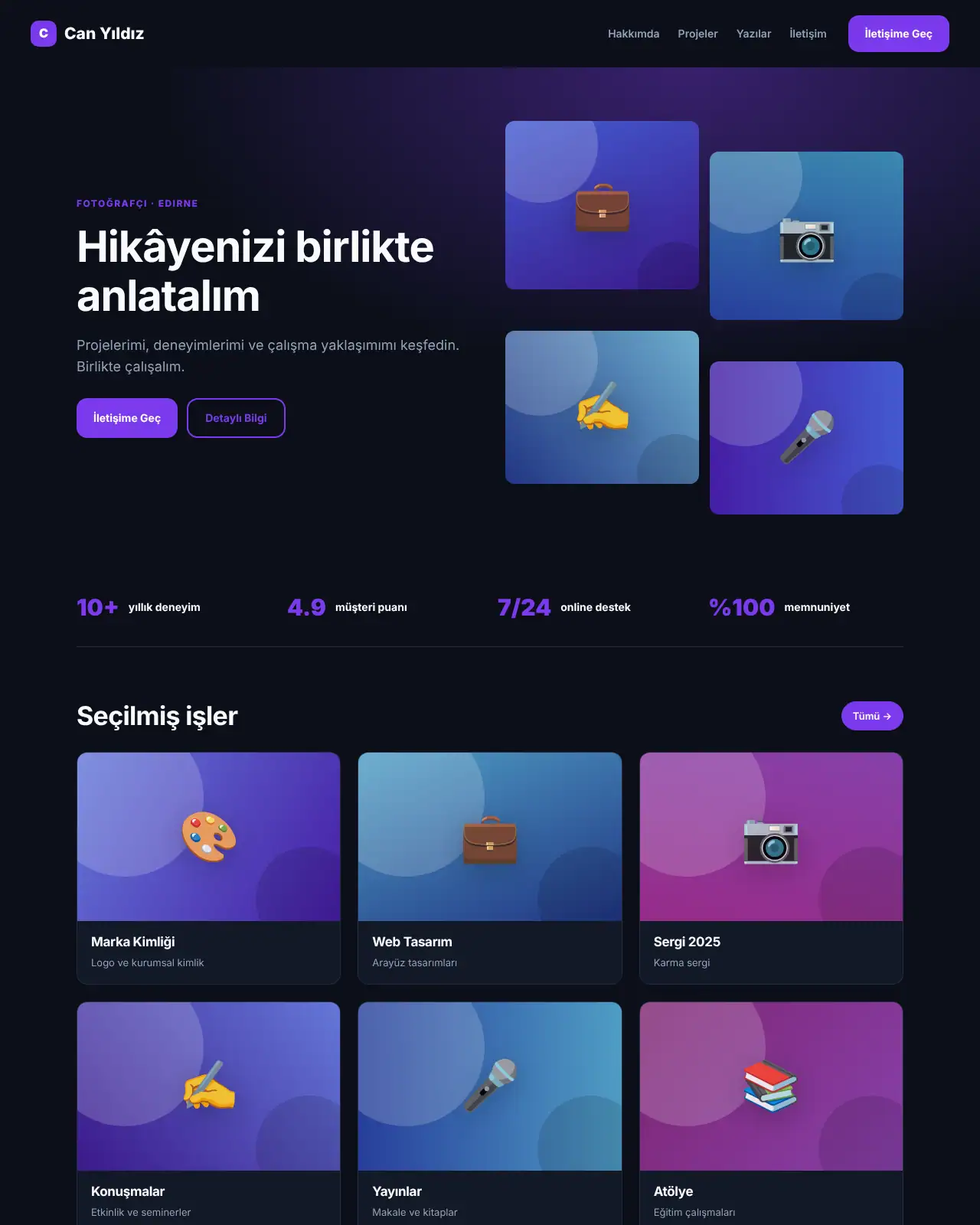 İmza Kişisel - Kişisel Web Sitesi demo