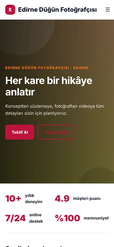 Işık Portfolyo mobil görünüm