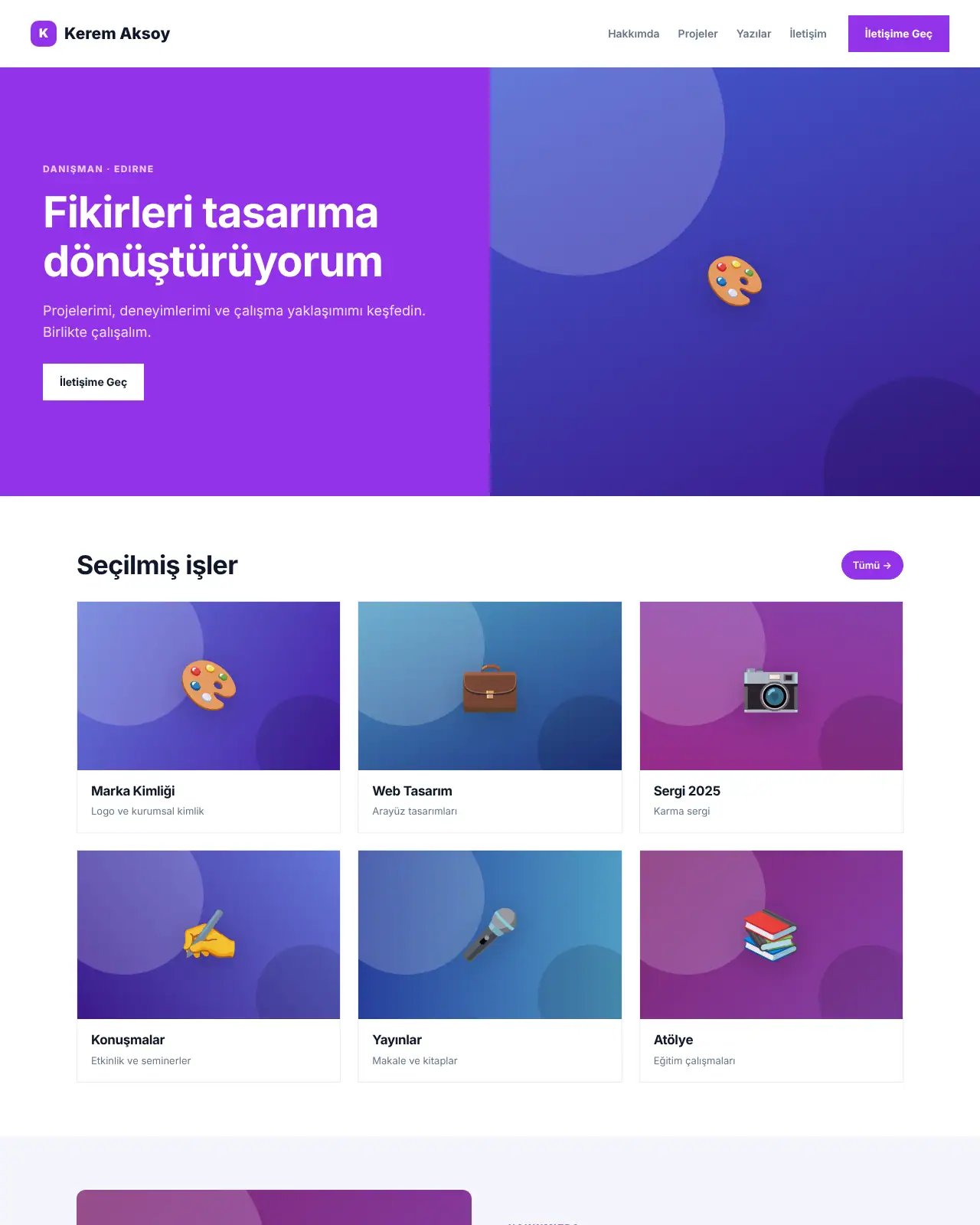 İz Kişisel - Kişisel Web Sitesi demo