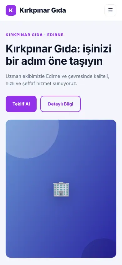 Kale Kurumsal mobil görünüm