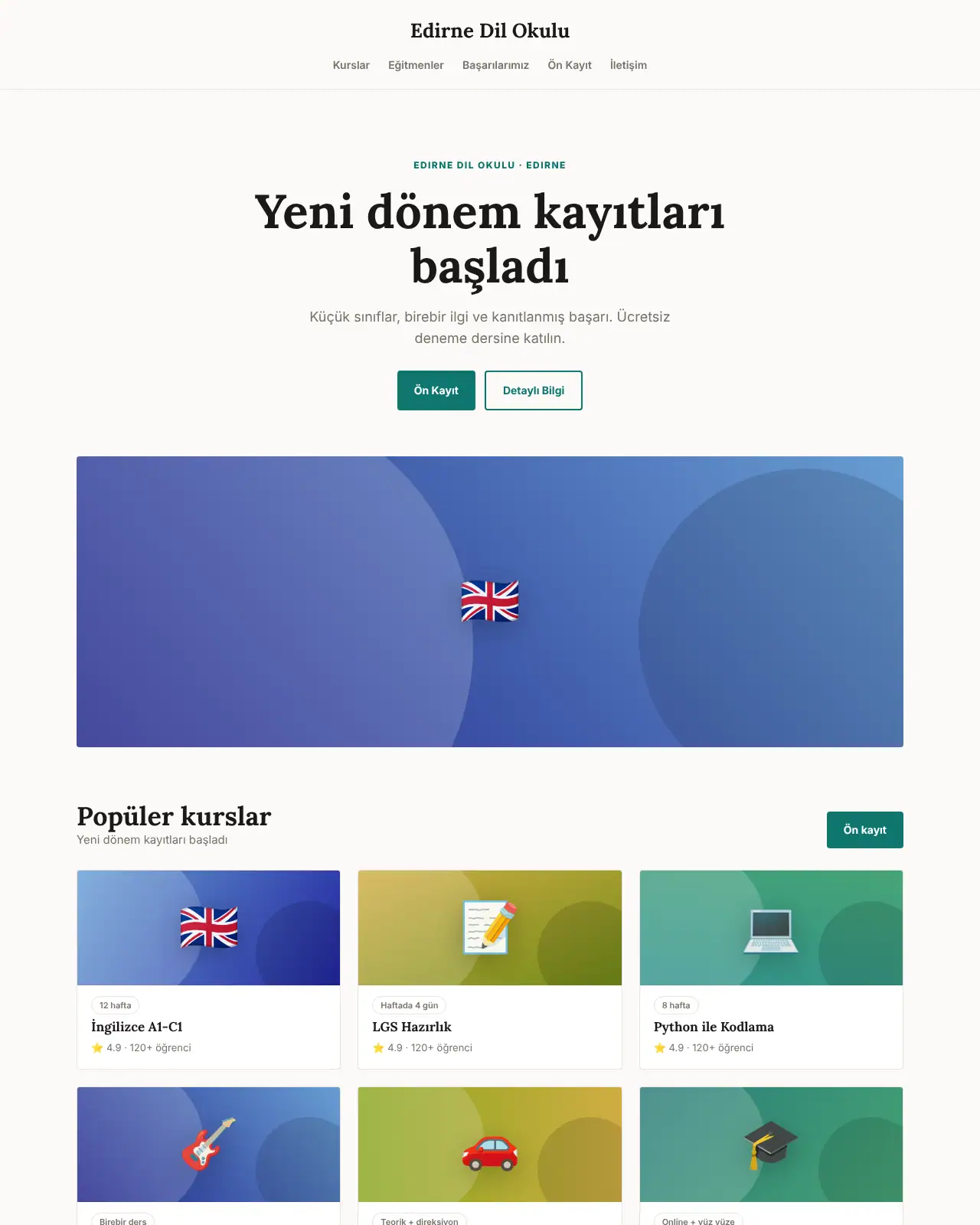 Kampüs Eğitim - Eğitim & Kurs Web Sitesi demo