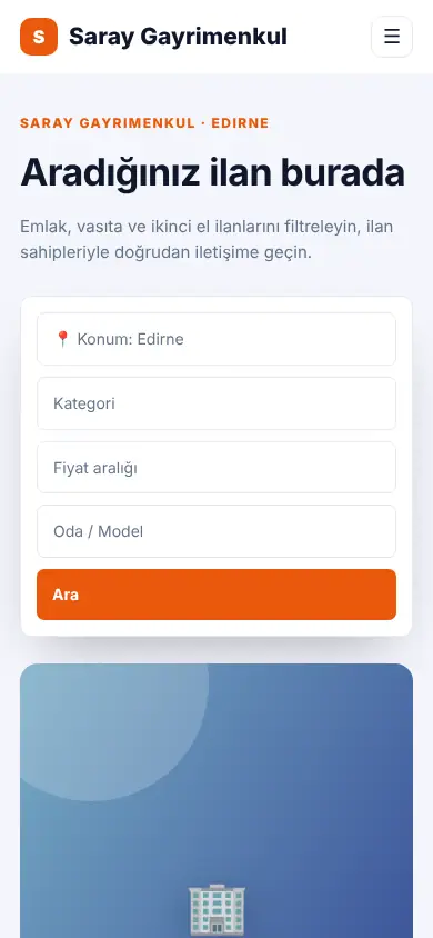 Kapı Emlak mobil görünüm