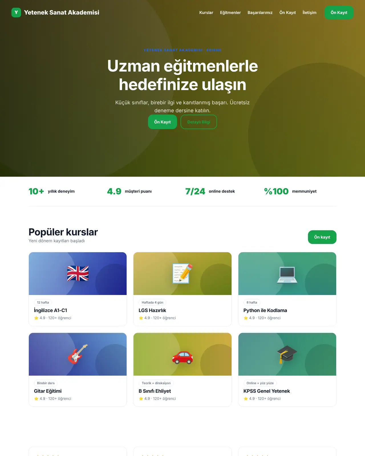Kariyer Eğitim - Eğitim & Kurs Web Sitesi demo
