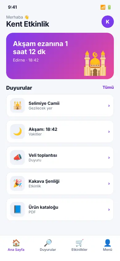 Katalog App mobil görünüm