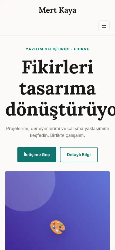 Kimlik Kişisel mobil görünüm