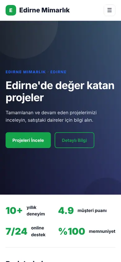 Kolon Yapı mobil görünüm