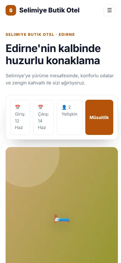 Konak Otel mobil görünüm