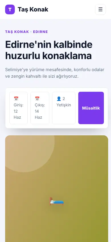 Konukevi Otel mobil görünüm