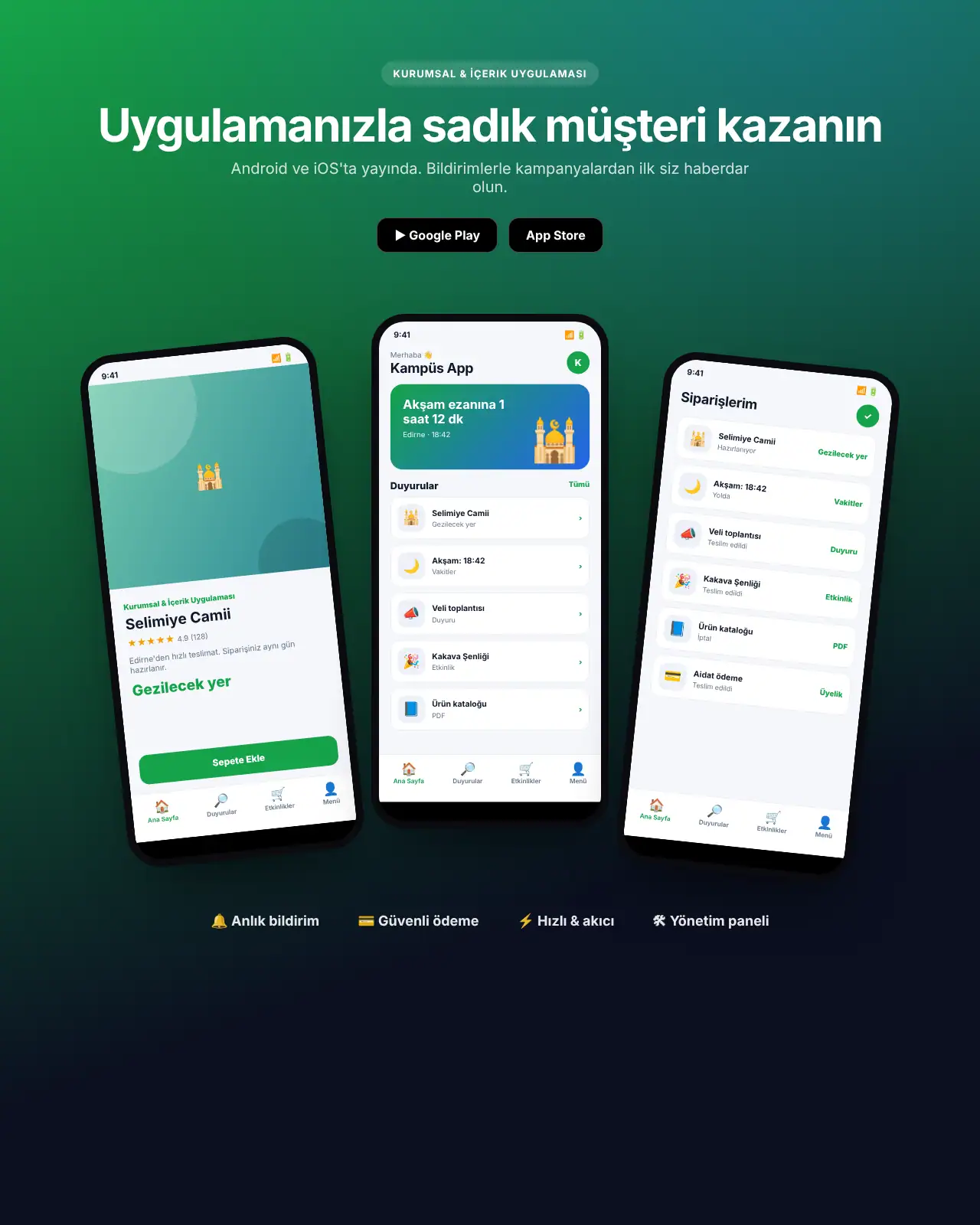 Kulüp App - Kurumsal & İçerik Uygulaması demo