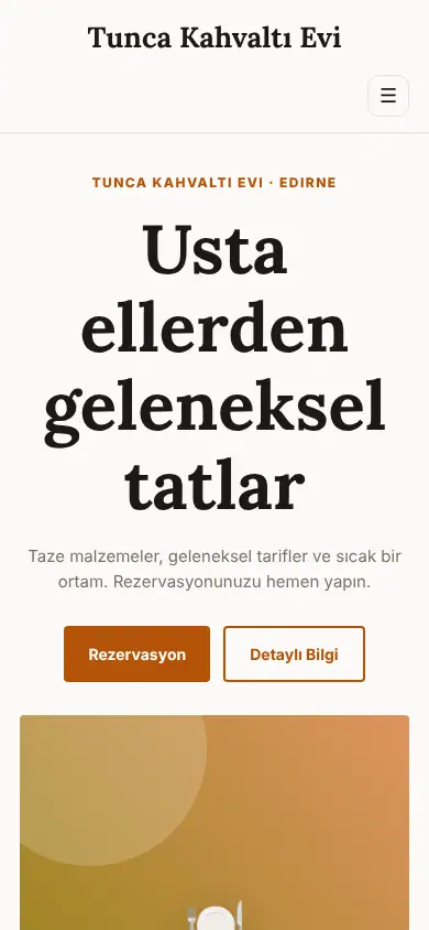 Lezzet Restoran mobil görünüm