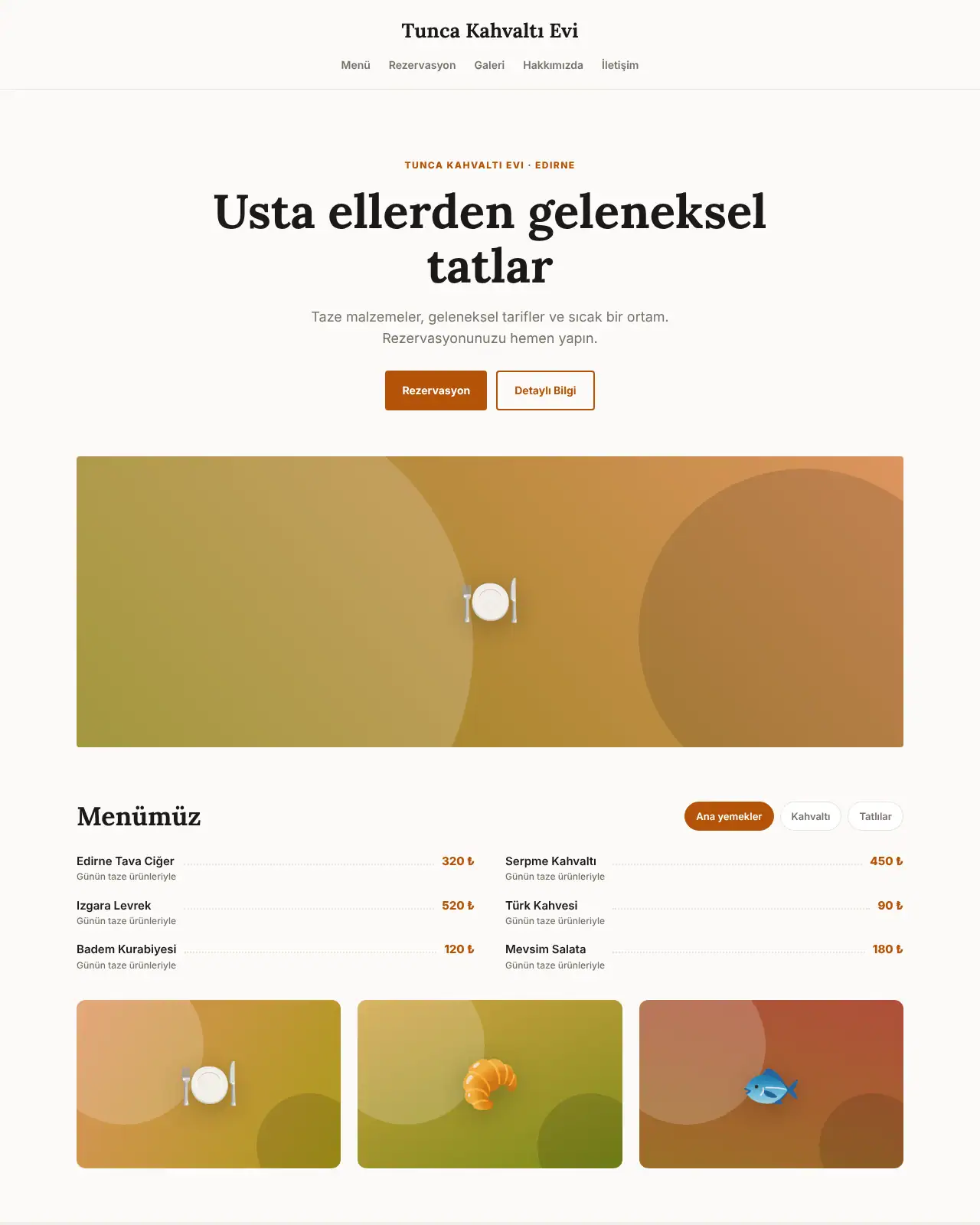 Lezzet Restoran - Restoran & Kafe Web Sitesi demo