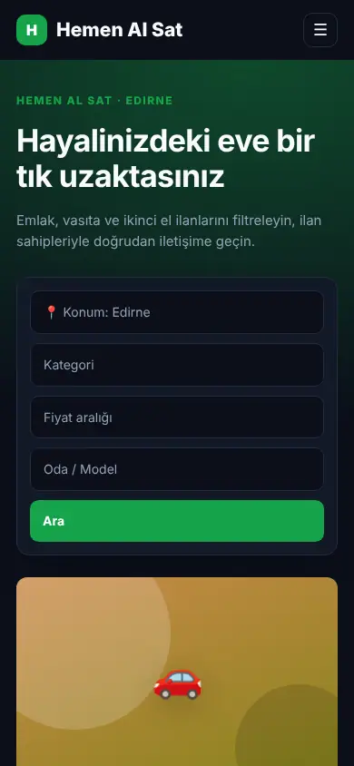 Meydan İlan mobil görünüm