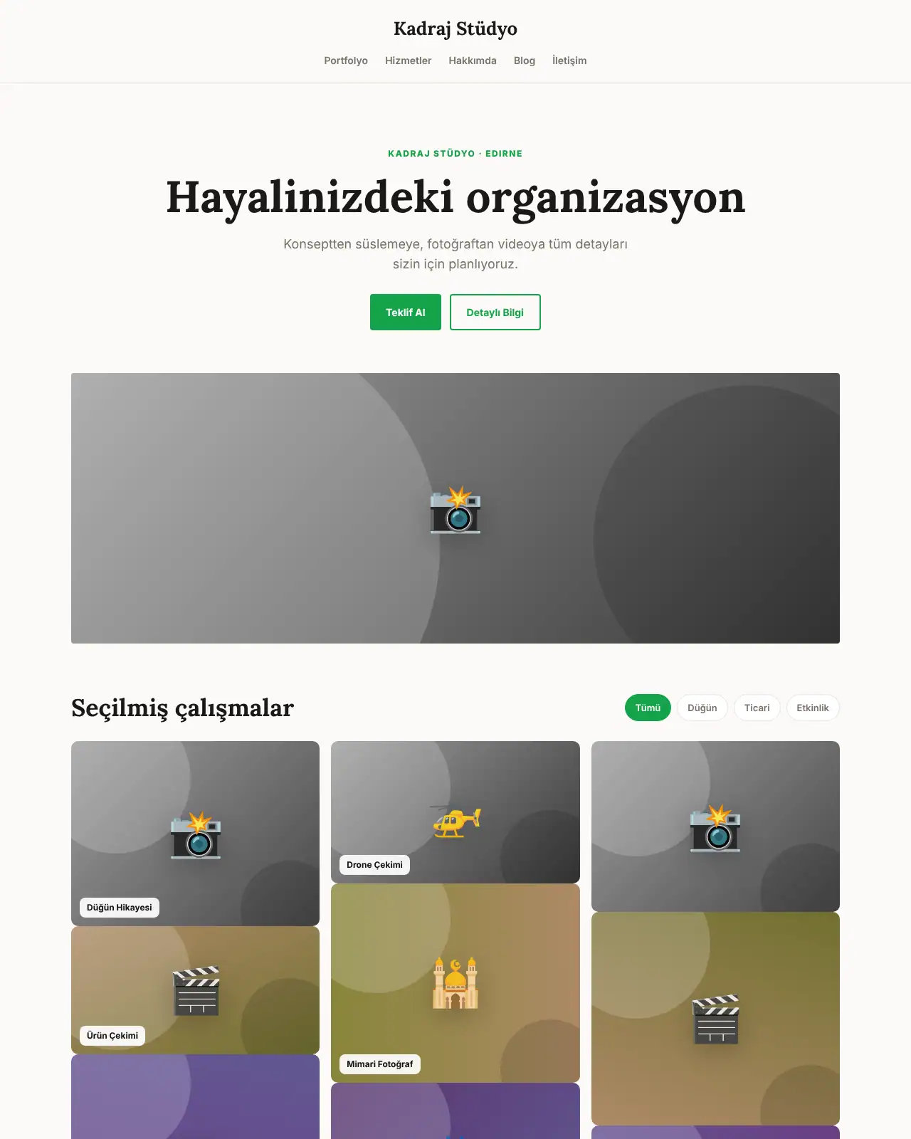 Objektif Portfolyo - Portfolyo & Fotoğrafçı Web Sitesi demo