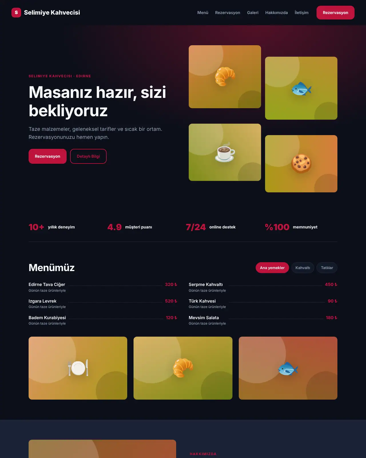 Ocak Restoran - Restoran & Kafe Web Sitesi demo