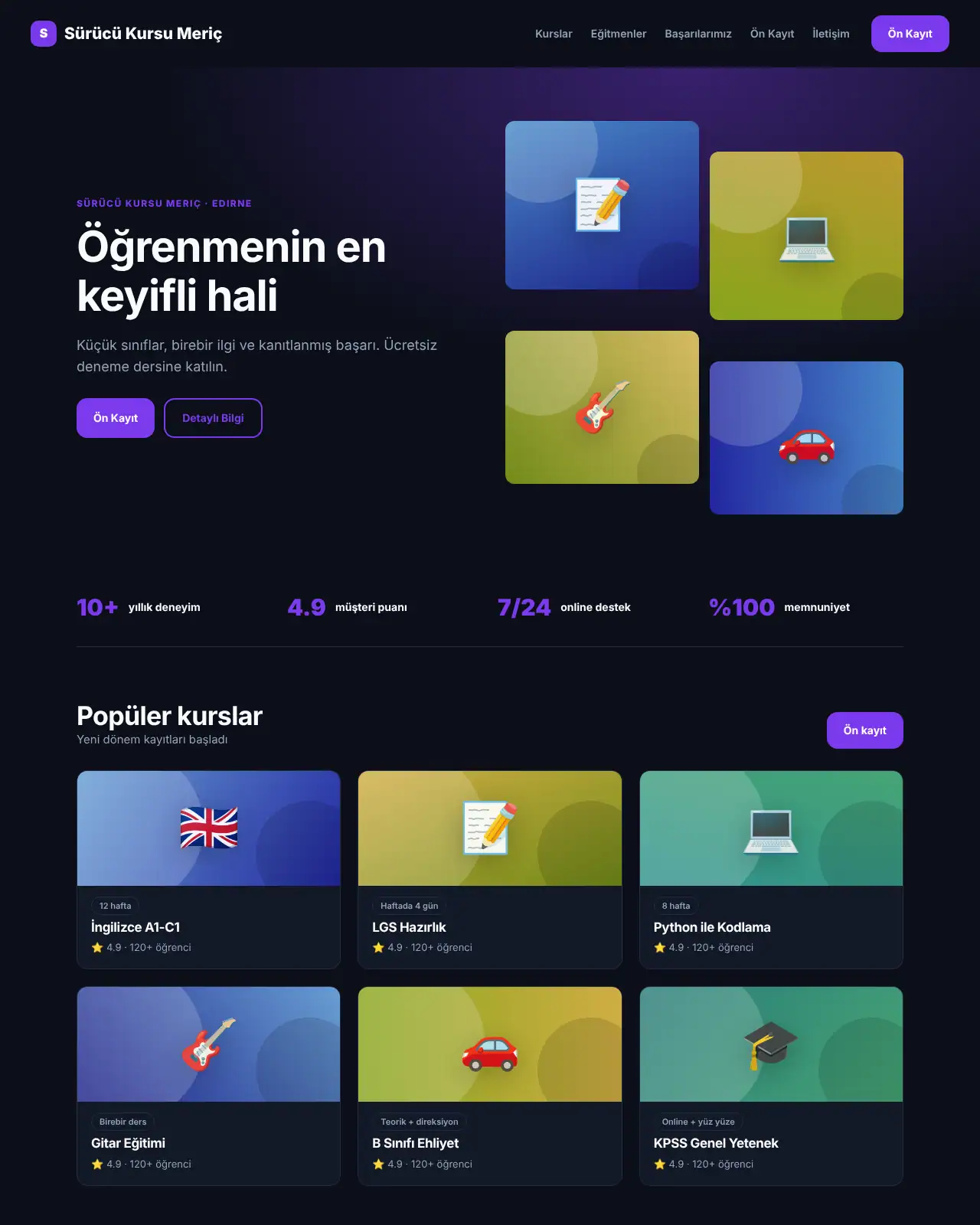 Okul Eğitim - Eğitim & Kurs Web Sitesi demo