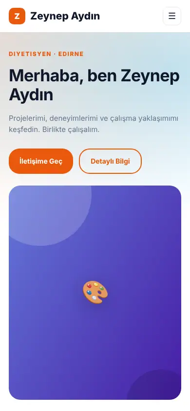 Özgeçmiş Kişisel mobil görünüm