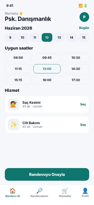 Planla App mobil görünüm