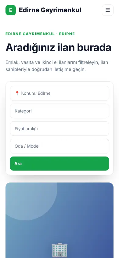 Portföy Emlak mobil görünüm