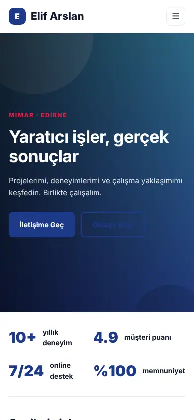 Profil Kişisel mobil görünüm