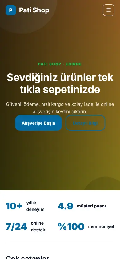 Raf E-Ticaret mobil görünüm