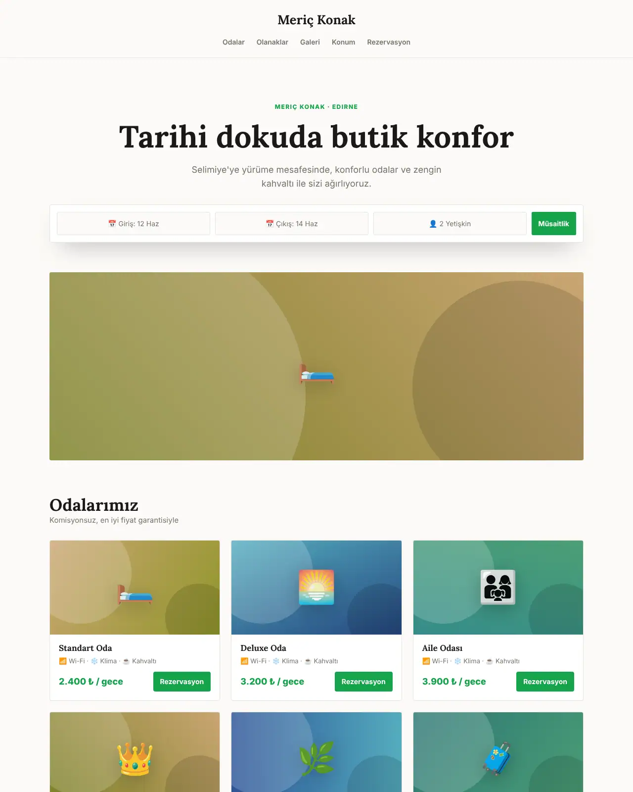 Rezidans Otel Otel & Pansiyon Web Sitesi masaüstü görünüm