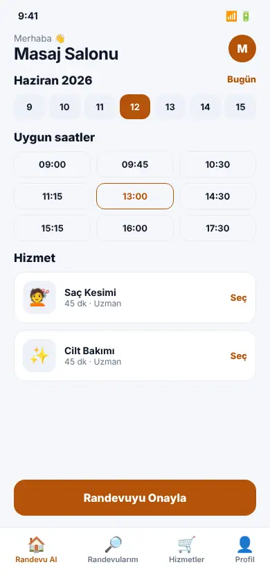 Seans App mobil görünüm