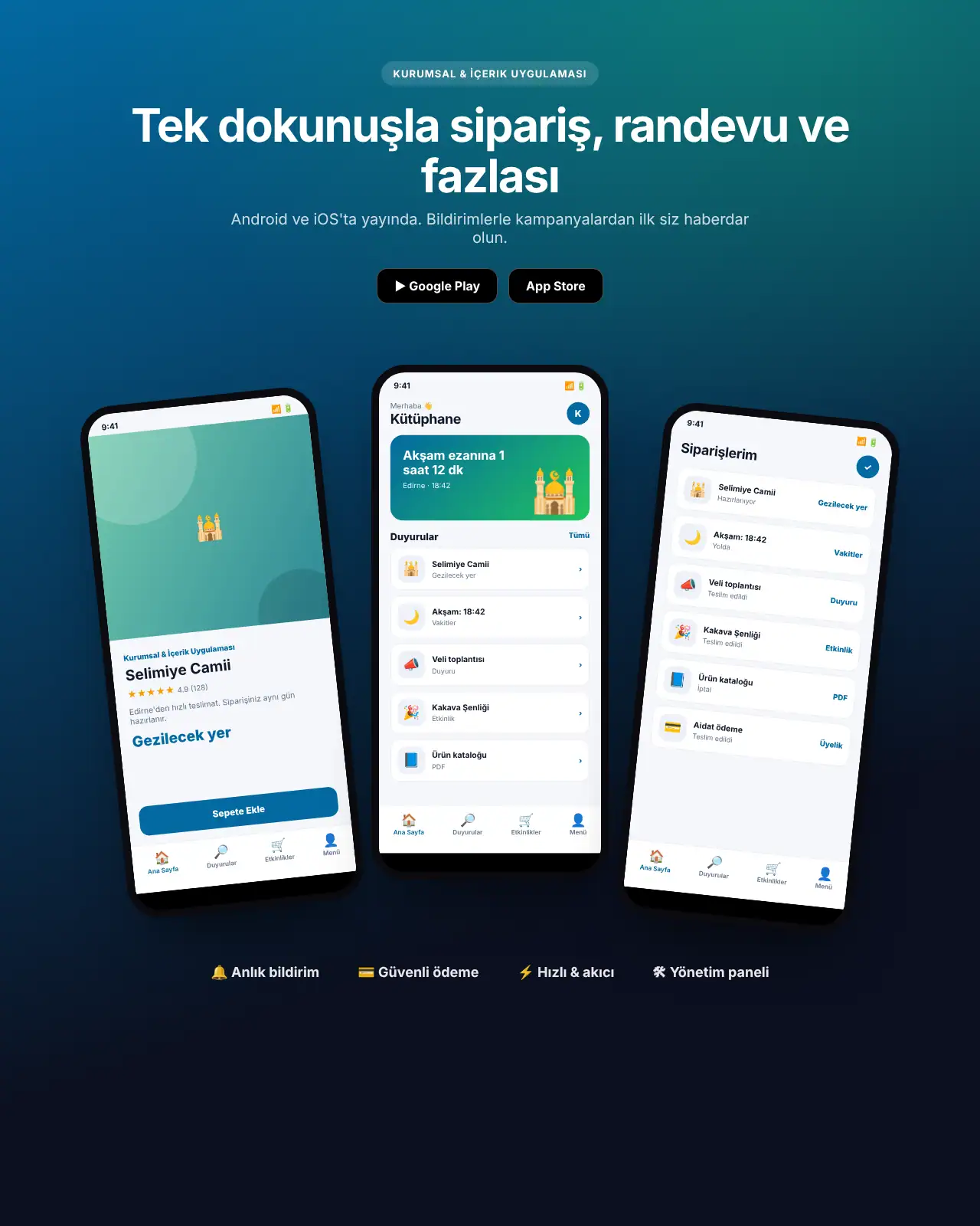 Şehir App - Kurumsal & İçerik Uygulaması demo