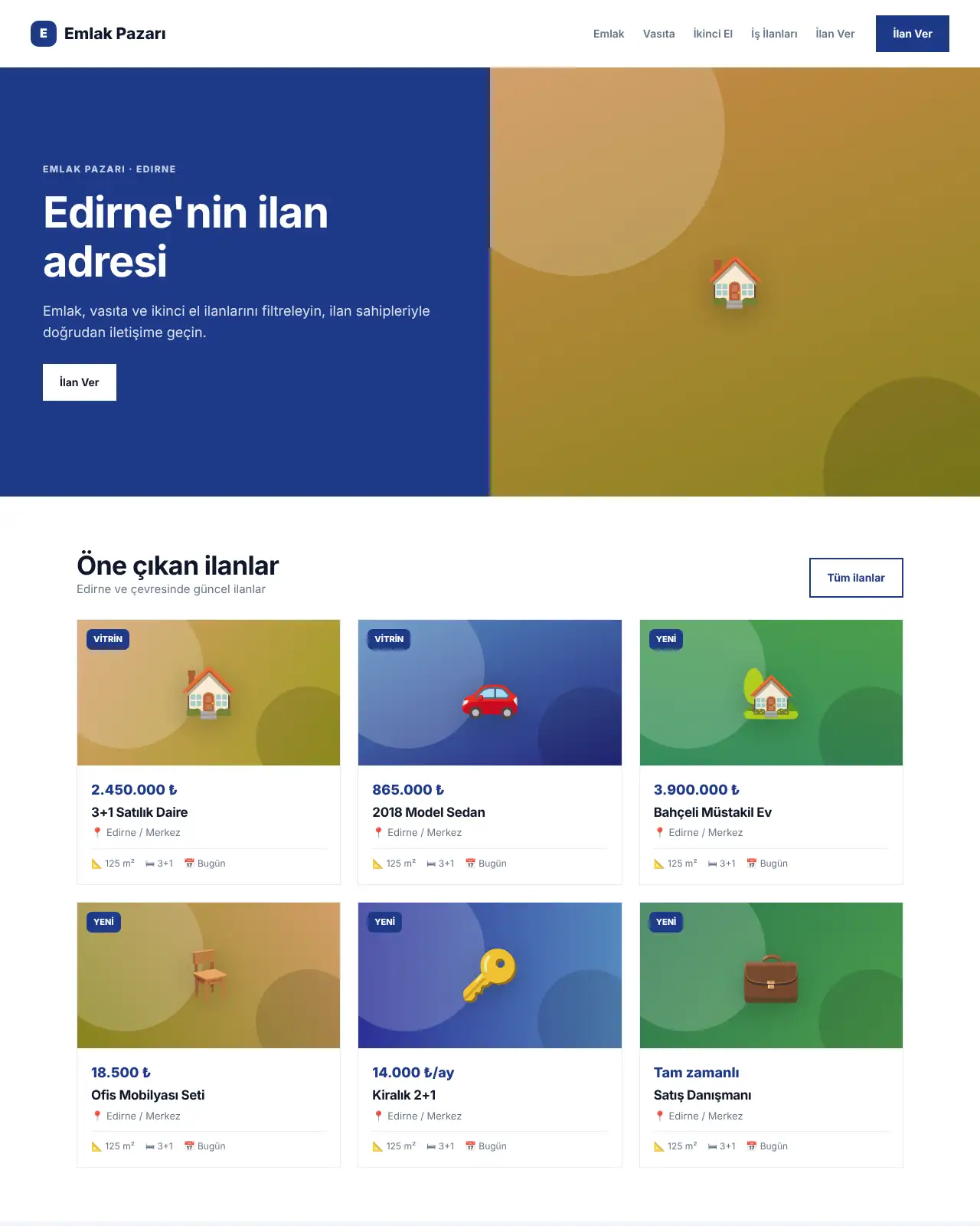 Seri İlan - Seri İlan Web Sitesi demo