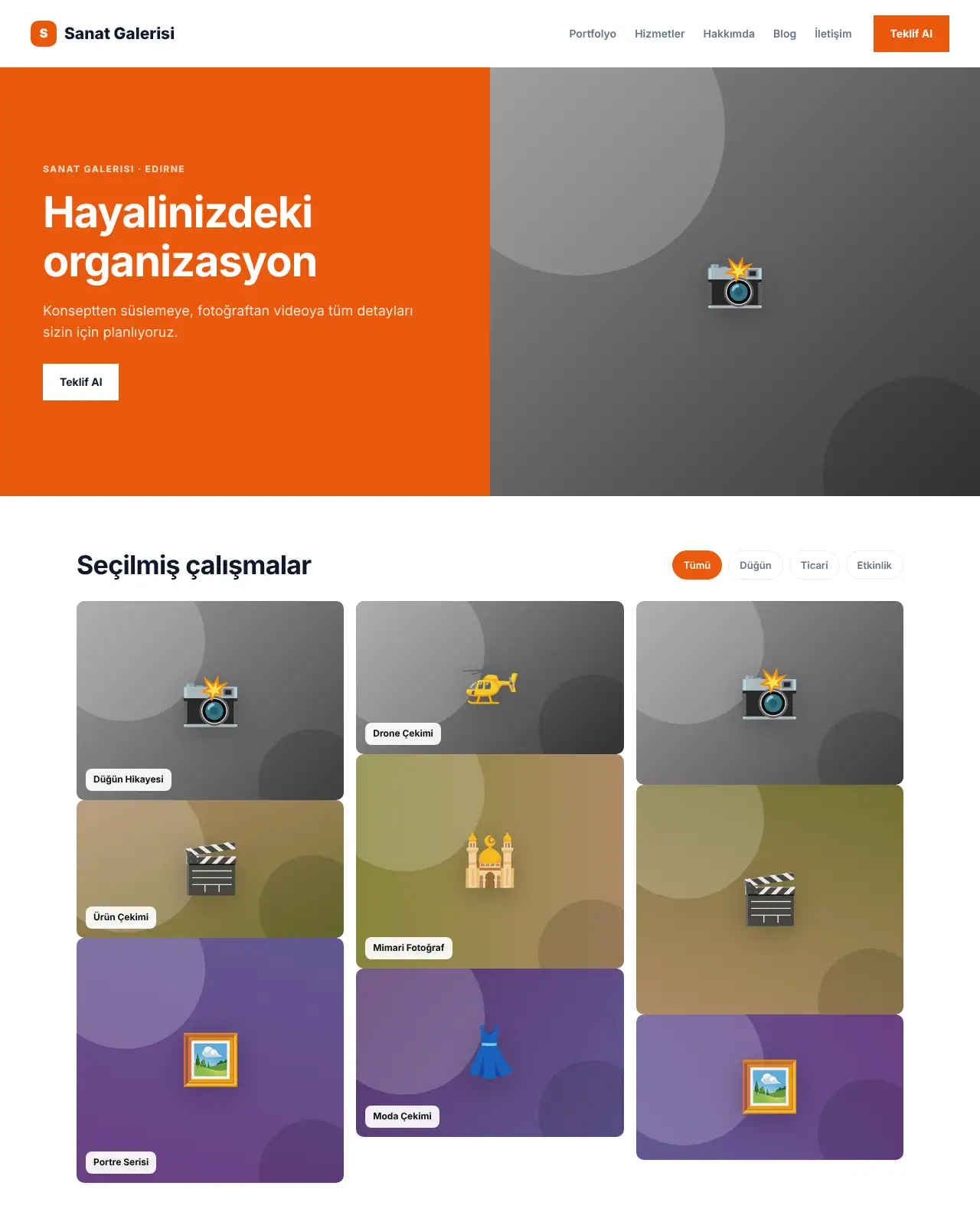 Siluet Portfolyo - Portfolyo & Fotoğrafçı Web Sitesi demo