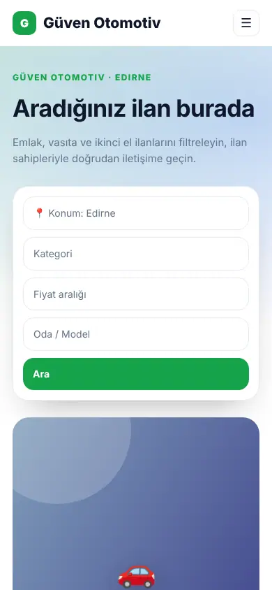 Sürüş Oto mobil görünüm