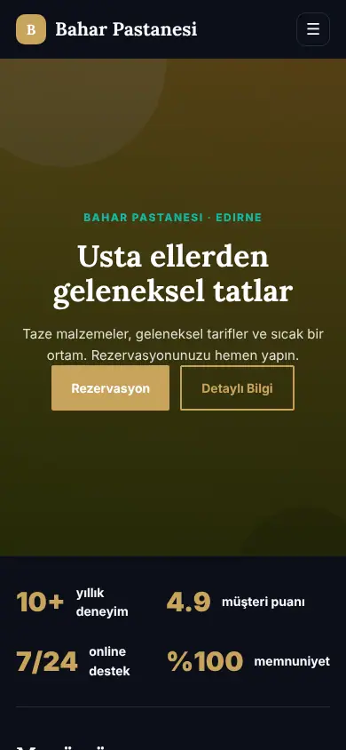 Tava Restoran mobil görünüm