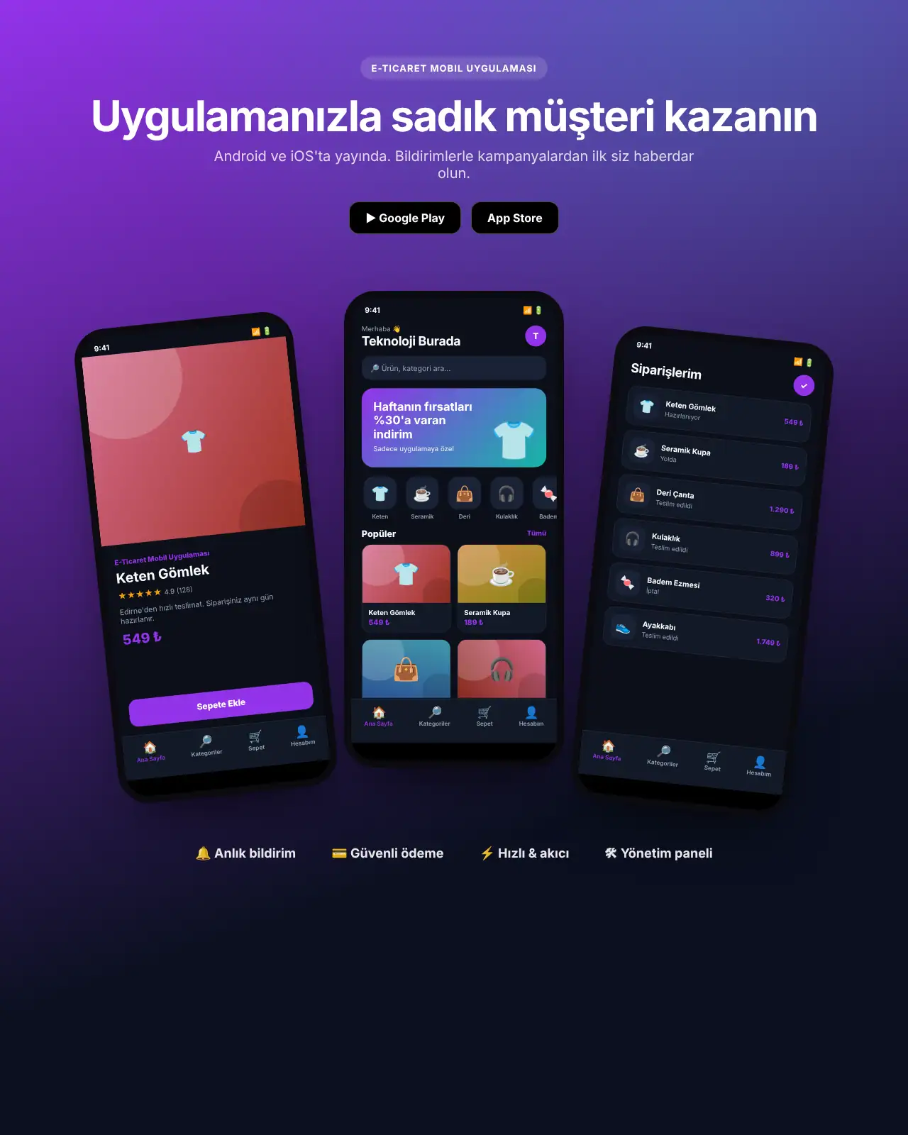 Tıkla Al App - E-Ticaret Mobil Uygulaması demo