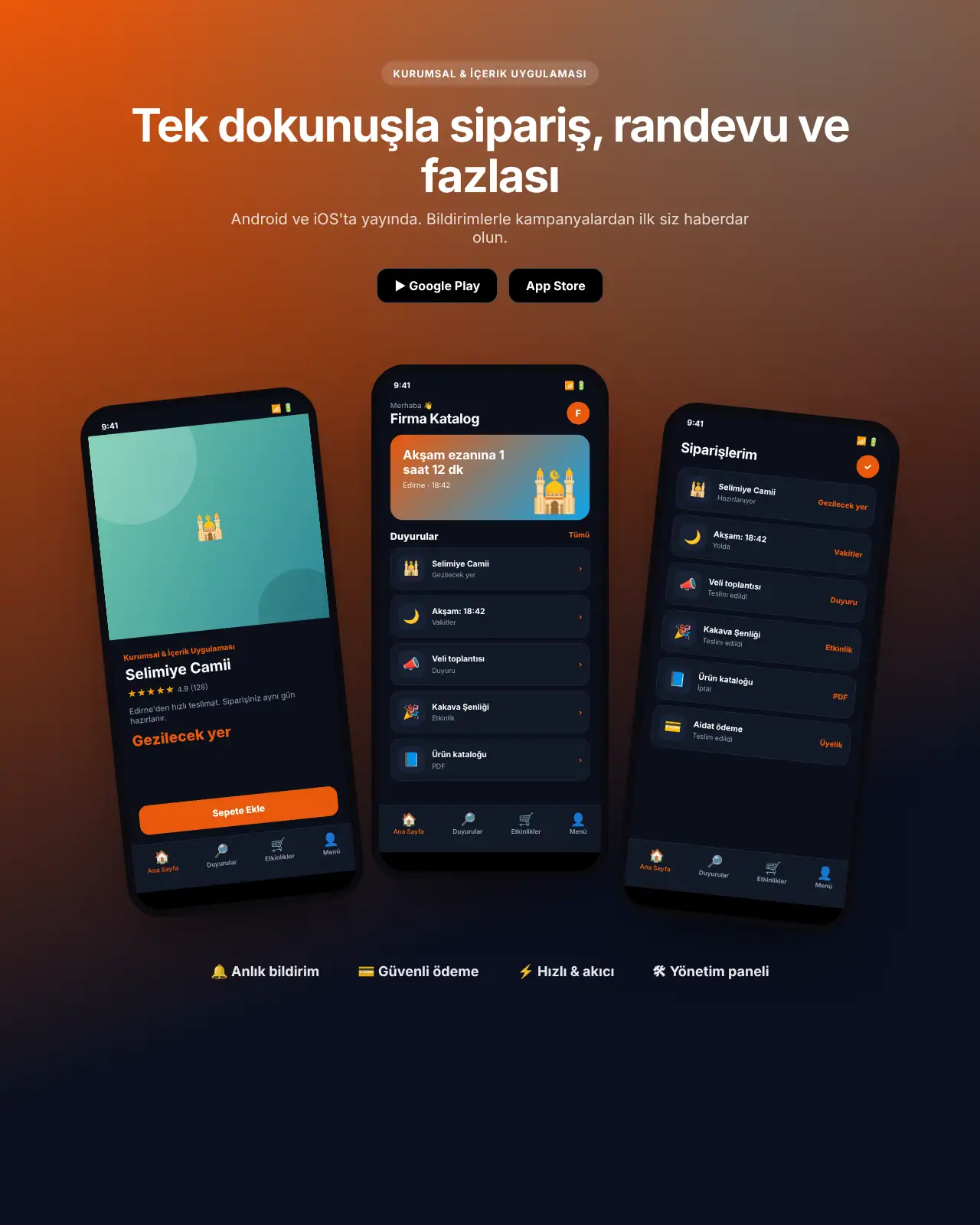 Üye App - Kurumsal & İçerik Uygulaması demo
